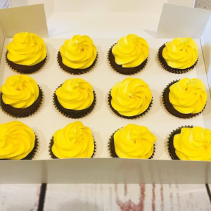 Chocolate Cupcakes Decorated with Vanilla Buttercream