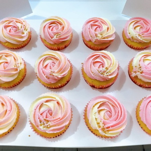 Cupcakes Decorated with Rosette Swirls