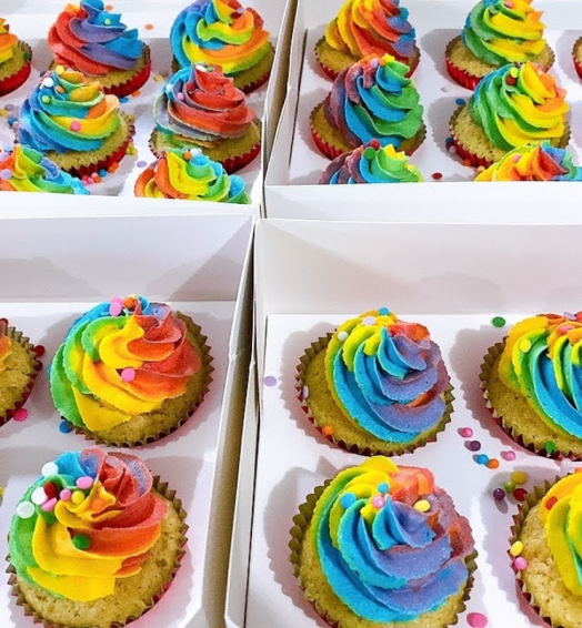 Rainbow Cupcakes