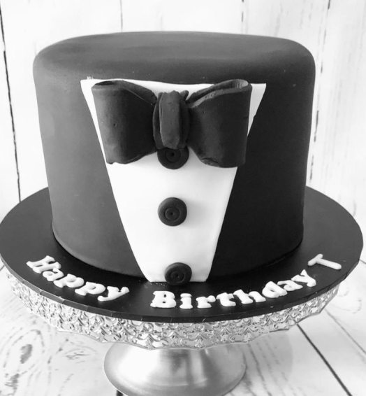 Tuxedo Themed Fondant Cake