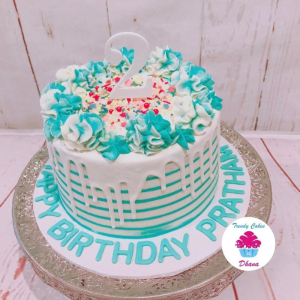 Blue and White Stripey Style with Buttercream